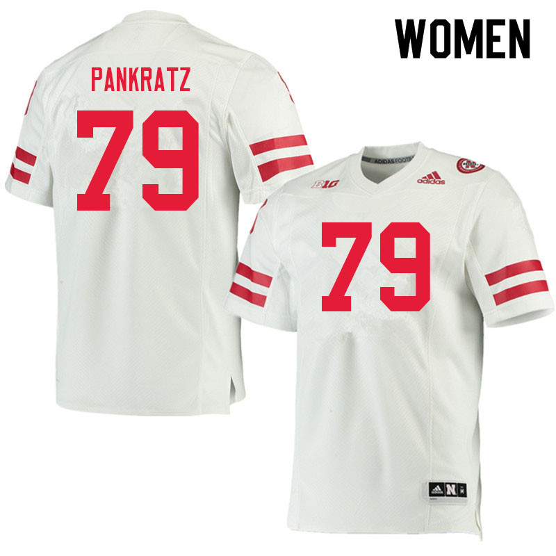 Women #79 Spencer Pankratz Nebraska Cornhuskers College Football Jerseys Sale-White - Click Image to Close